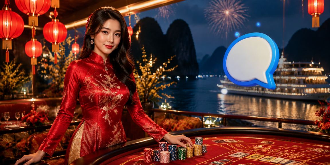Du khách nhận ưu đãi voucher tại khu chợ đêm Hạ Long Bay lung linh